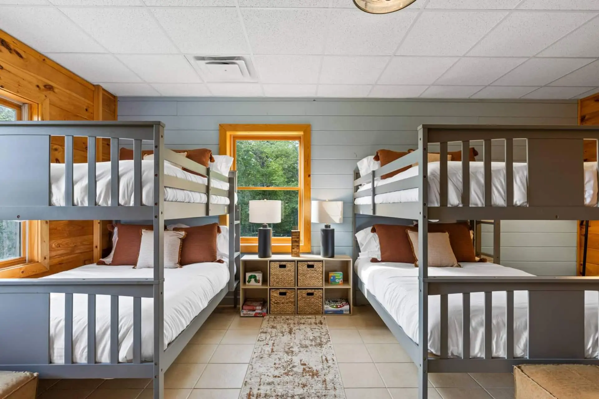 A bunk room with plenty of space and is situation close to the game room for maximum play during your stay!